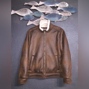 Brown Leather Jacket by Rainforest